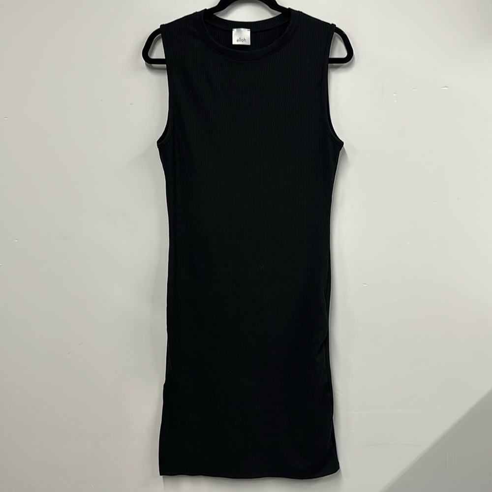 Elloh block ribbed sleeveless dress L